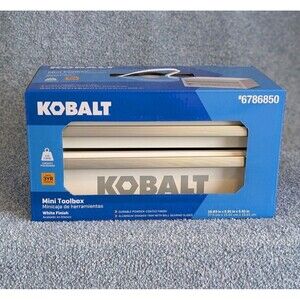 Kobalt Mini Toolbox Powder Coated White Finish Two Drawers #6786850